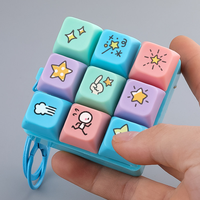 Custom Fidget Clicker Keychain Sublimation Printing Make Your Own Design For Promotion Wholesale Gift Stress Release