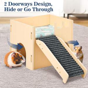 Cama Elevada para Perros, Cama Interior para Mascotas con Marco y Cojín Suave, Cama de Madera de Estilo Moderno de Mediados de Siglo para Mascotas Medianas y Grandes - Product Image 3