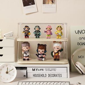 Vitrina acrílica Organización de niveles Caja de exhibición de madera a prueba de polvo Vitrina exclusiva para coleccionables Mini figuras <span class=keywords><strong>Funko</strong></span> Pop - Product Image 3