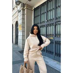 Conjunto Deportivo Beige Savannah con Capucha, Cortavientos, Transpirable, Estampado, Diseño Personalizado, Ropa Urbana para Invierno, Tallas Grandes, con Logotipo - Product Image 1