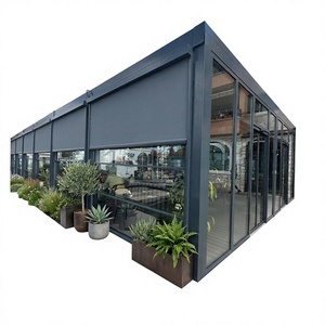 Pergola bioclimatique motorisée WISE COMPANY 4x4 moderne, écologique, imperméable, avec lames en alliage d'aluminium thermolaquées, système Zip - Product Image 1