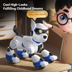 Nouveauté : Chien robot intelligent R27 à commande vocale, en plastique ABS, animal électronique, jouet interactif pour l'éducation précoce des enfants - Product Image 1