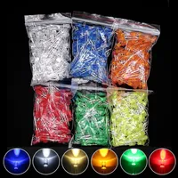 Kit assorti de diodes LED SX 5mm F5 (blanc, vert, rouge, bleu, jaune, Orange, rose, violet, blanc chaud), 100 pièces/lot, bricolage