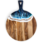 Kostenloser Versand: Schneidebrett aus Harz und Akazienholz, Charcuterie-Zubehör, Käse-Servierbrett, Küchengeschenke für die Familie - Product Image 4