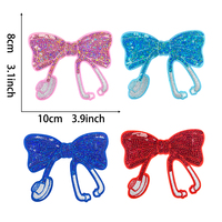 8 Pcs Sequin Stéthoscope Arc Patch Fer sur Applique pour Infirmière Uniforme Sac Chemise DIY Paillettes Broderie Médicale Badge