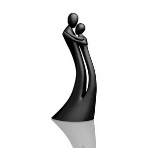 Escultura de Metal Ecológica, Figura Artística de Pareja Enamorada, Decoración de Mesa, Estatua de Diseño Moderno Hecha a Mano, Escultura para Escritorio de Oficina - Product Image 1