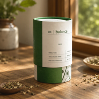 Emballage en tube de papier hermétique de qualité alimentaire personnalisé avec couvercle facile à décoller pour poudre de protéines, boîte en carton recyclable