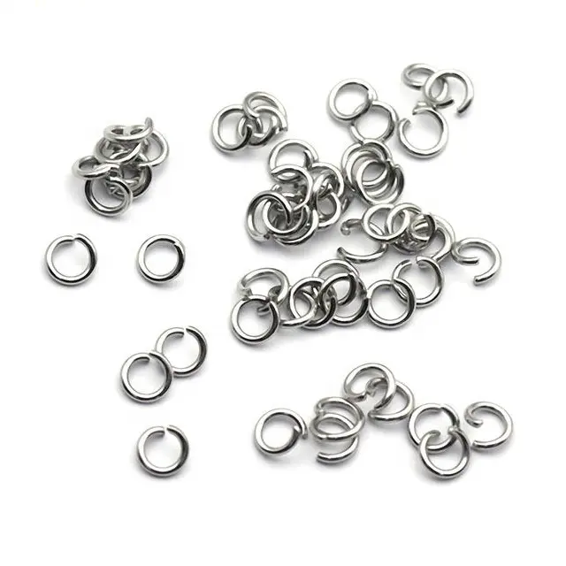 Wholesale Price Custom Stainless Steel 4-8mm Open Jump Ring Split Rings Connectors For DIY Jewelry Crafts