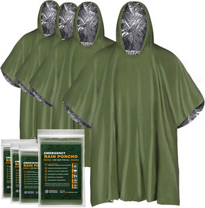 Camping en plein air Portable d'urgence étanche Poncho premiers soins imperméable PE Film d'aluminium - Product Image 1