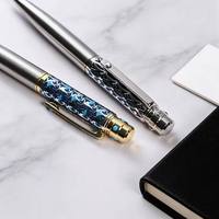 Stylo Roller en Métal Acier Inoxydable, Stylo Bille Métallique Professionnel, Encre Premium, Pointe 1,0 mm - Idéal pour Souvenir, Cadeau de Remise de Diplôme, Mariage