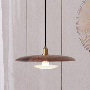 Nordic Designer Style UFO Chandelier Luxury Dining Table Lamp for <b>Tea</b> Room Bar Counter Solid Wood Marble Pendant <b>Light</b> <b>Light</b> - Product Image 3