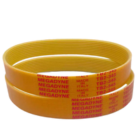 Courroie poly-V multi-nervures MEGADYNE TB2-345 en PU pour machine à découper la viande, courroie de transmission de remplacement