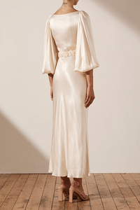 <span class=keywords><strong>Abito</strong></span> Casual da Donna Elegante Estivo in Raso <span class=keywords><strong>con</strong></span> <span class=keywords><strong>Maniche</strong></span> <span class=keywords><strong>a</strong></span> <span class=keywords><strong>Palloncino</strong></span> e Cintura, Vendita all'Ingrosso Personalizzata - Product Image 4