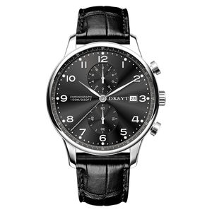 Reloj de Cuarzo para <span class=keywords><strong>Hombre</strong></span> DK&KT con Correa de Cuero, Esfera de Aleación, Luminoso, Visualización de 24 Horas, Resistente al Agua, Casual - Product Image 1