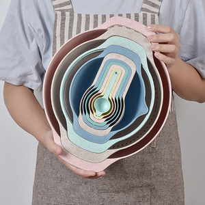 Juego <span class=keywords><strong>de</strong></span> Tazas Medidoras Rainbow <span class=keywords><strong>de</strong></span> la Serie Home Master, 10 Piezas, <span class=keywords><strong>de</strong></span> Paja <span class=keywords><strong>de</strong></span> Trigo, Aptas para Lavavajillas, Utensilios para Repostería - Product Image 3