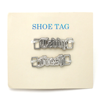 Lacets de chaussures personnalisés avec serrure étiquette en métal lacet Logo gravure Dubrae charme décorations de baskets accessoires de chaussures étiquette