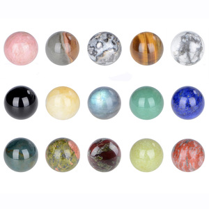 Bola de cristal natural de 20mm, amatista curativa, citrino de cuarzo rosa para rejillas y decoración de Feng Shui - Product Image 2