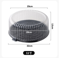 4 6 8 9 10 Inch High Transparent Recycled PET Cake Holder Display Containers Boîte à gâteaux en plastique avec couvercles en forme de dôme