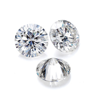 Certificat GRA Vente en gros Pierres de Moissanite créées en laboratoire, 1 carat, non montées, 6,5 mm, clarté VVS1, excellente taille, finition polie, jeu de couleurs/effet de feu