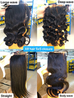 Lavish Beauty RTS - Peluca frontal de encaje HD pre-arrancada de 16 pulgadas, cabello humano virgen brasileño, cierre frontal de encaje