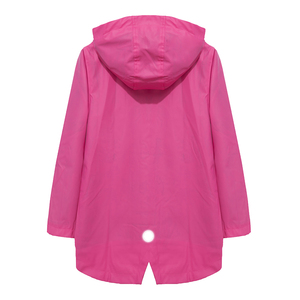 Giacca antipioggia per ragazze, cappotto foderato in pile, giacca antipioggia in PU per bambini, cappotto impermeabile da esterno con cappuccio. - Product Image 2