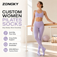 Pabrik Kaos Kaki Pilates Wanita Custom dengan Logo Bordir, Kaos Kaki Pilates Private Label, Kaos Kaki Yoga untuk Merek Gym dan Studio