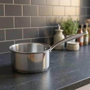 Factory Price 18cm Triply Stainless Steel Saucepan 304 Grade Heavy Duty Cooking <b>Pot</b> for <b>Soups</b> Stews Boiling Everyday Home - Product Image 1