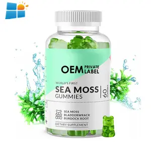 OEM/ODM/OBM Irish muschio di mare Gummies con olio di semi nero sistema immunitario muschio di mare Gummies muschio di mare Gummies senza zucchero