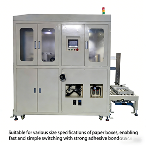 เครื่องพับกล่องกระดาษลูกฟูกอัตโนมัติเต็มรูปแบบสำหรับถาดพิซซ่าแบบกำหนดเอง กล่องสำเร็จรูป กล่องบรรจุภัณฑ์สำหรับเครื่องบิน - Product Image 6