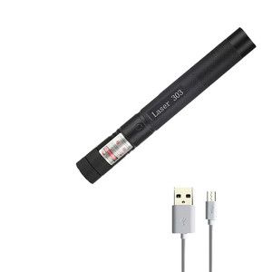 USB Con trỏ <span class=keywords><strong>laser</strong></span> bút 303 sao có thể sạc lại màu xanh lá cây <span class=keywords><strong>laser</strong></span> 532nm đen điều khiển từ xa Hợp kim nhôm 2000m phạm vi - Product Image 4