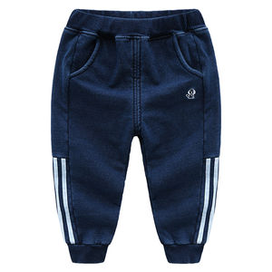 Achetez de nouveaux pantalons en coton bleu pour enfants, style tendance et de haute qualité, directement auprès du fabricant chinois - Product Image 2