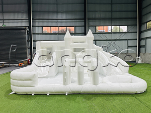 Di alta qualità gonfiabile rimbalzo Combo scivolo con la sfera di salto bianco acqua parco di rimbalzo casa per i bambini giocare - Product Image 2