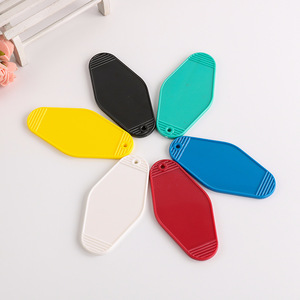 Tùy chỉnh thiết kế đôi bên in Nhựa Keychain Cá nhân hoá tùy chỉnh Retro motel Keychain motel <span class=keywords><strong>Key</strong></span> tag - Product Image 4