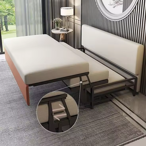 Sang Trọng Thoải Mái Đồ Nội Thất Nhà Khách Sạn 3 Ghế Gỗ Khung Vải Da Phòng Khách Giường Với Lưu Trữ Gấp <span class=keywords><strong>Sofa</strong></span> - Product Image 6