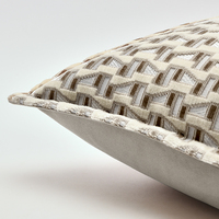 Housse de coussin texturée à motif géométrique AIBUZHIJIA, élégante housse de coussin décorative, housses de coussin ornées pour la décoration de la maison