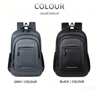 Sac à dos unisexe professionnel extensible en tissu Oxford imperméable avec coussin d'air, grande capacité, antivol, chargement USB pour le voyage