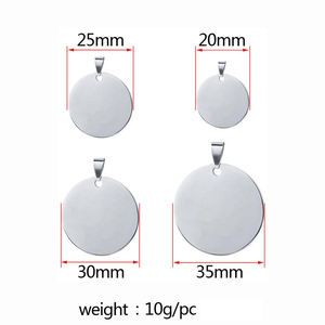 Charm <span class=keywords><strong>pendentif</strong></span> pièce de monnaie personnalisée en acier inoxydable personnalisé avec nom ou <span class=keywords><strong>photo</strong></span> logo breloques pendentifs accessoires de bijoux à bricoler soi-même - Product Image 2