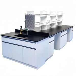 Mesa <span class=keywords><strong>de</strong></span> Laboratorio Resistente con Encimera <span class=keywords><strong>de</strong></span> Resina Epoxi y Almacenamiento - Product Image 1