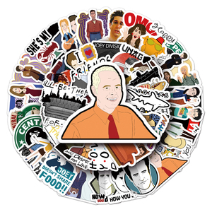 2023 nuovo 55Pcs teleplay Friends <span class=keywords><strong>Sticker</strong></span> fustellato durevole stampa in vinile adesivo per auto in PVC - Product Image 1