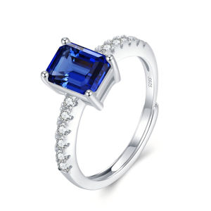 Yingtuo Schmuck Verlobung Moissan ite Lab Grown Smaragds chliff Edelsteine Ringe Labor Diamant Ring Weißgold S925 Hochzeits versprechen Ringe - Product Image 4