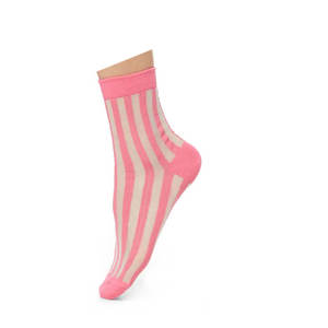 Pink Striped Ankle Socks Knitted Breathable <b>Thin</b> Men's Daily Wear Summer Style - Product Image 1