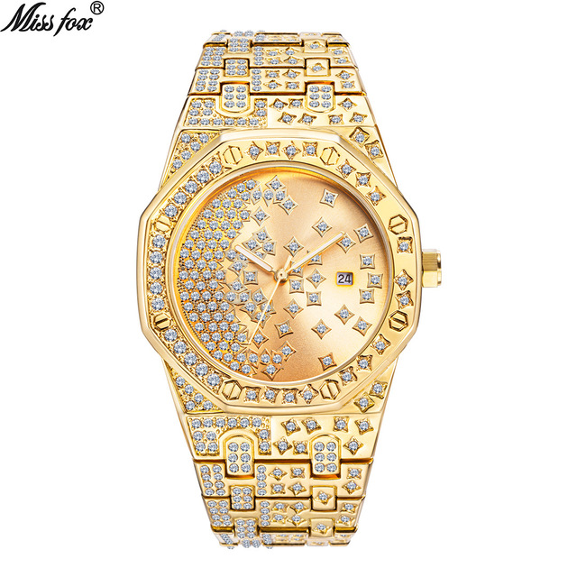 MISSFOX Quartz 42mm Acrylic Men's Fashion Creative Stars Watches