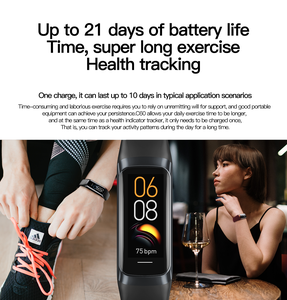 Montre connectée de fitness Yuniq unisexe avec écran AMOLED 1,1 pouces, écran tactile unique, étanche IP67, suivi de la fréquence cardiaque et de la température corporelle, batterie de 4 jours - Product Image 4