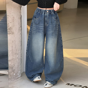 Nuovi <span class=keywords><strong>Jeans</strong></span> da Ragazza 2026, Blu Lavato, Stile Baggy, per Ragazze Adolescenti - Product Image 5