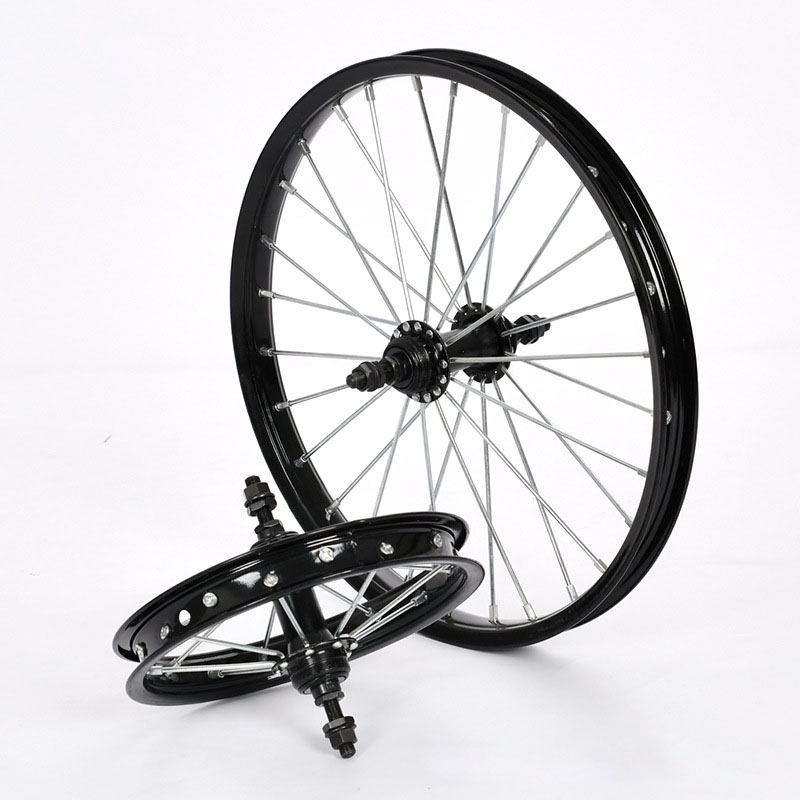 Детское Велосипедное колесо, стальное кольцо, алюминиевое кольцо, 12/14/16/18 дюймов, переднее колесо, заднее колесо, ступица, аксессуары для детской каретки