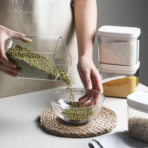 Household <strong>Kitchen</strong> Transparent Plastic Nut Oats Spice Grain Beans Sealed Food <strong>Storage</strong> Container <strong>Storage</strong> <strong>Jars</strong> - Product Image 5