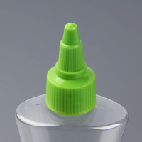 Bouteille en plastique 24/410 à usage chimique industriel avec bouchon supérieur torsadé et bec verseur à bouche pointue couvercle de buse tombante