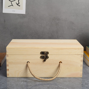 Wooden <b>Honey</b> Gift Box Rectangle Pine Portable With Lining For Craft Packaging - Product Image 2