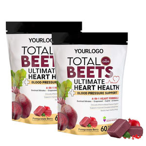 Fornitura di fabbrica Private Label barbabietola Gummies estratto di semi d'uva vitamine sostenere la salute cardiovascolare integratori alimentari - Product Image 2