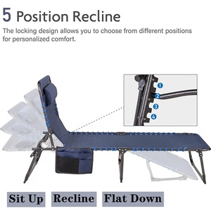 Chaise longue pliante réglable <span class=keywords><strong>lit</strong></span> <span class=keywords><strong>de</strong></span> camping <span class=keywords><strong>plage</strong></span> près <span class=keywords><strong>de</strong></span> la piscine inclinable séchage rapide portable <span class=keywords><strong>ultra</strong></span> <span class=keywords><strong>léger</strong></span> avec dossier à 4 positions - Product Image 3